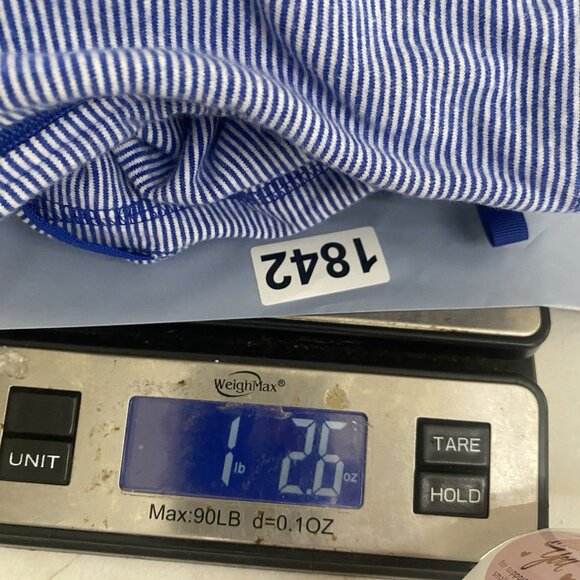 CJ Banks Hooded Jacket Womens 2X Blue White Striped Full-Zip Plus Size Coastal B - Picture 8 of 8